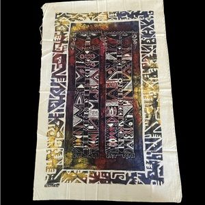 Original Abstract African Art Print on Textile